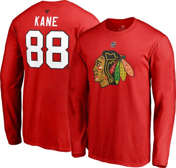 NHL Men's Chicago Blackhawks Patrick Kane #88 Red Long Sleeve Player Shirt product image