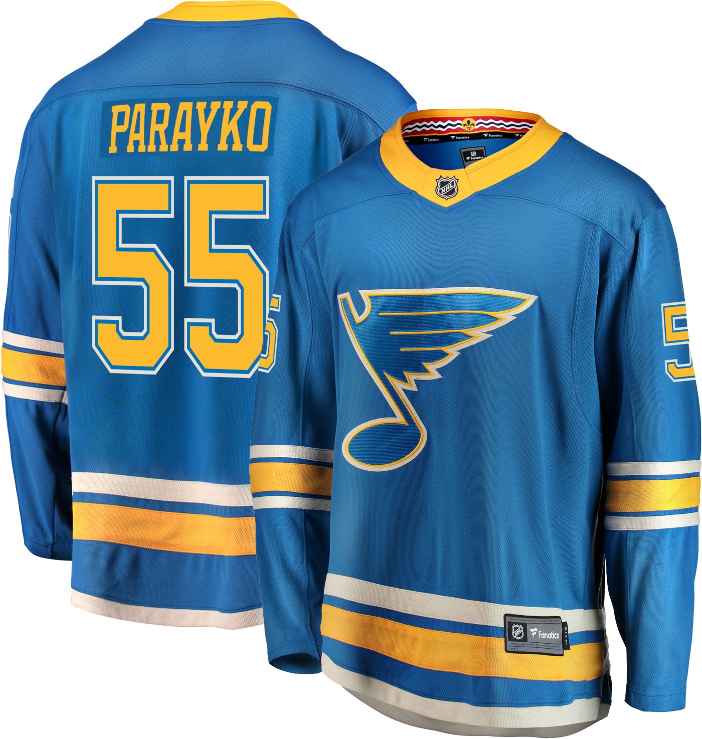 NHL Men s St. Louis Blues Colton Parayko 55 Breakaway Alternate Replica Jersey Dick s Sporting Goods