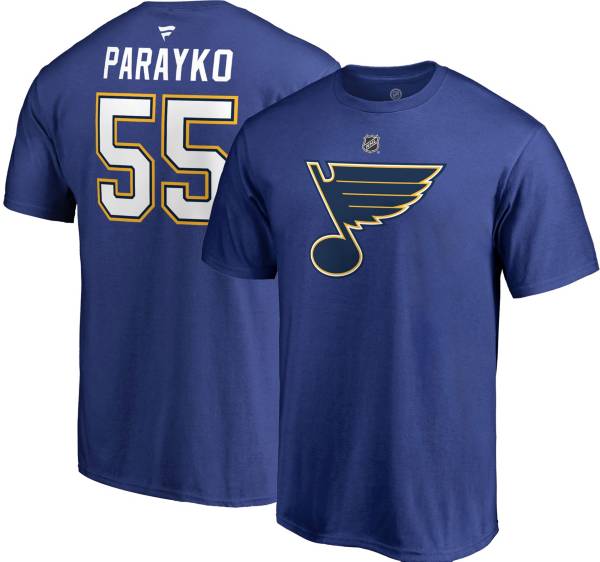 Fanatics NHL Men's St. Louis Blues Colton Parayko #55 Royal Player T-Shirt - L (Large)