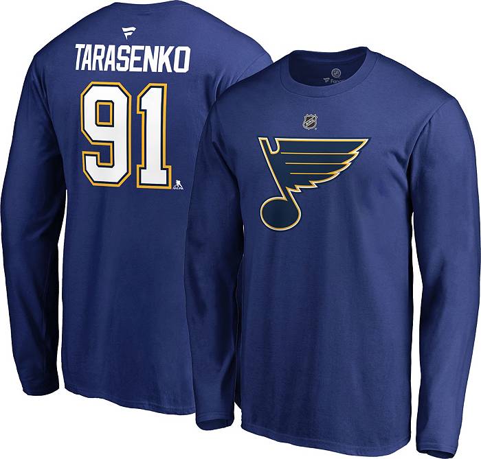 NHL Men's St. Louis Blues Vladimir Tarasenko #91 Royal Long Sleeve Player  Shirt
