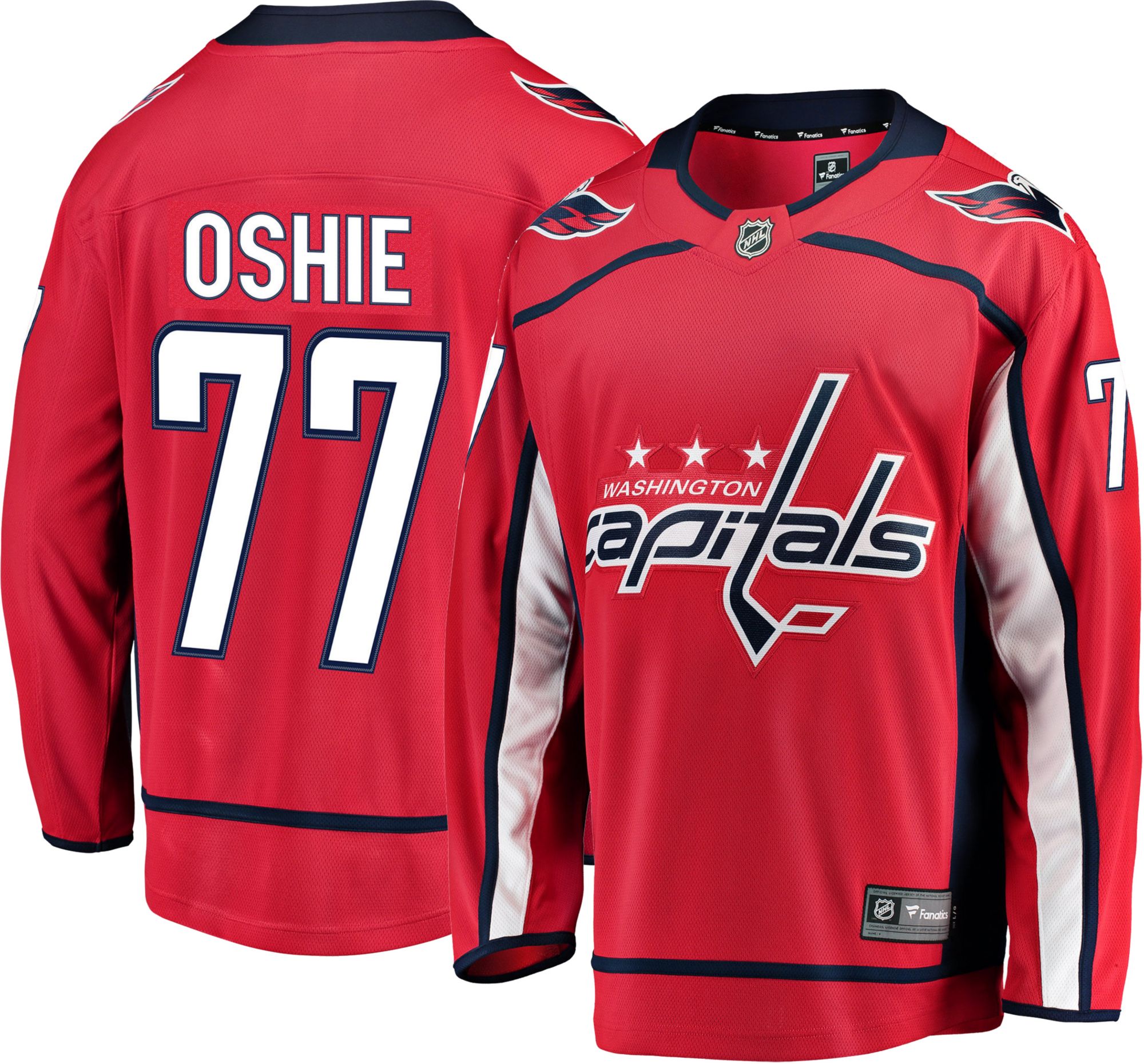 Fanatics NHL Men's Washington Capitals T.j. Oshie #77 Breakaway Away Replica Jersey, XXL, White