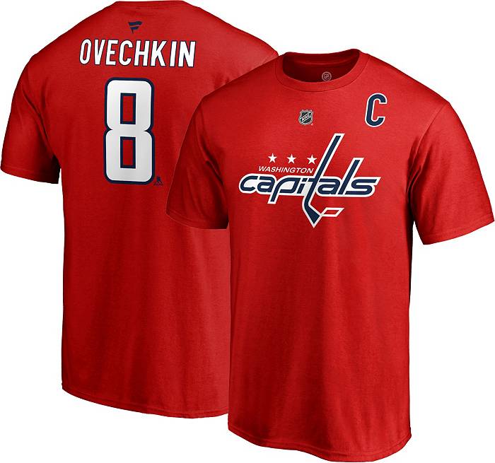 Fanatics NHL Men's Washington Capitals Alexander Ovechkin #8 Navy Player T-Shirt, Medium, Blue