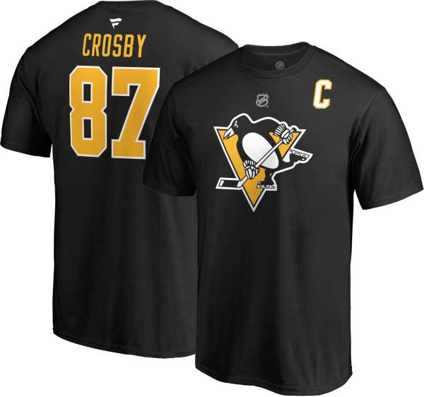 NHL Men's Pittsburgh Penguins Sidney Crosby #87 Black Player T-Shirt