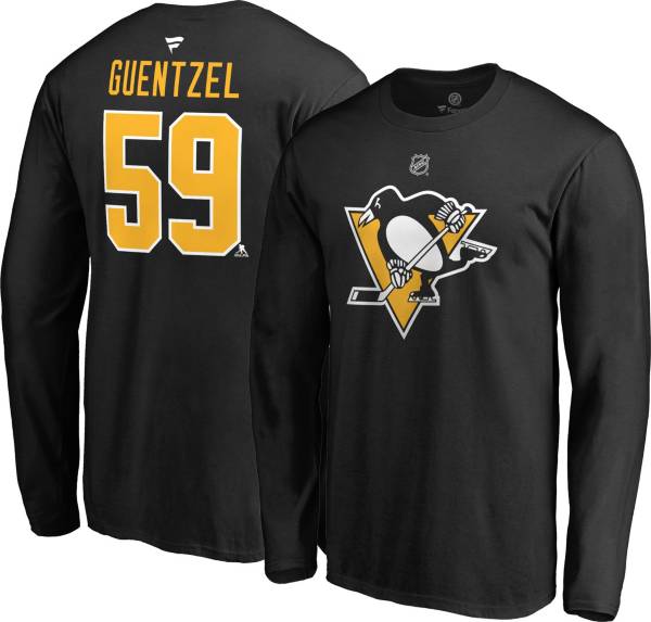 NHL Men's Pittsburgh Penguins Jake Guentzel #59 Black Long Sleeve Player Shirt