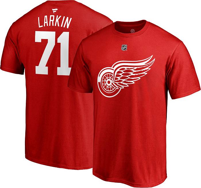 Men's Dylan Larkin Red Detroit Wings Long Sleeve T-Shirt Size: Small