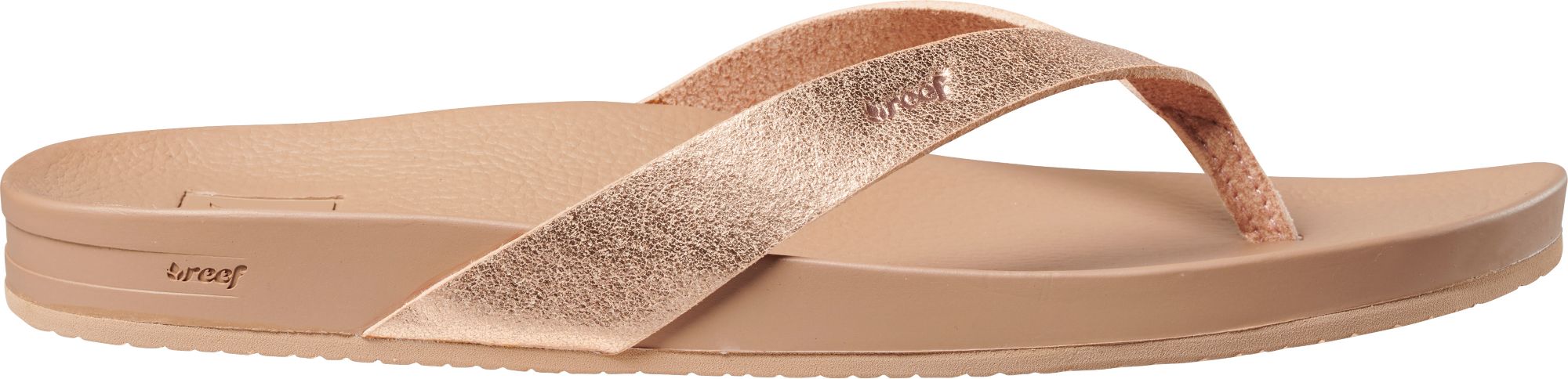 rose gold reef flip flops