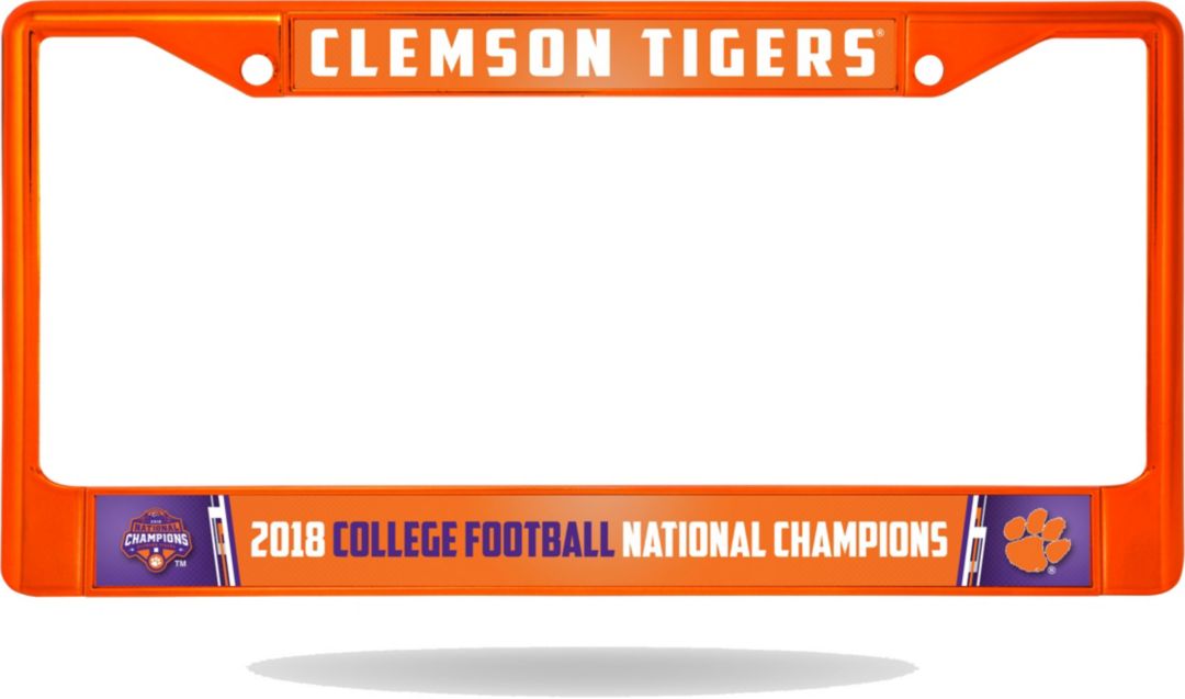 Clemson license plate frame pewter