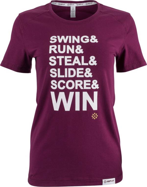 RIP-IT Women's “Swing, Run, Steal” Graphic Softball T-Shirt product image