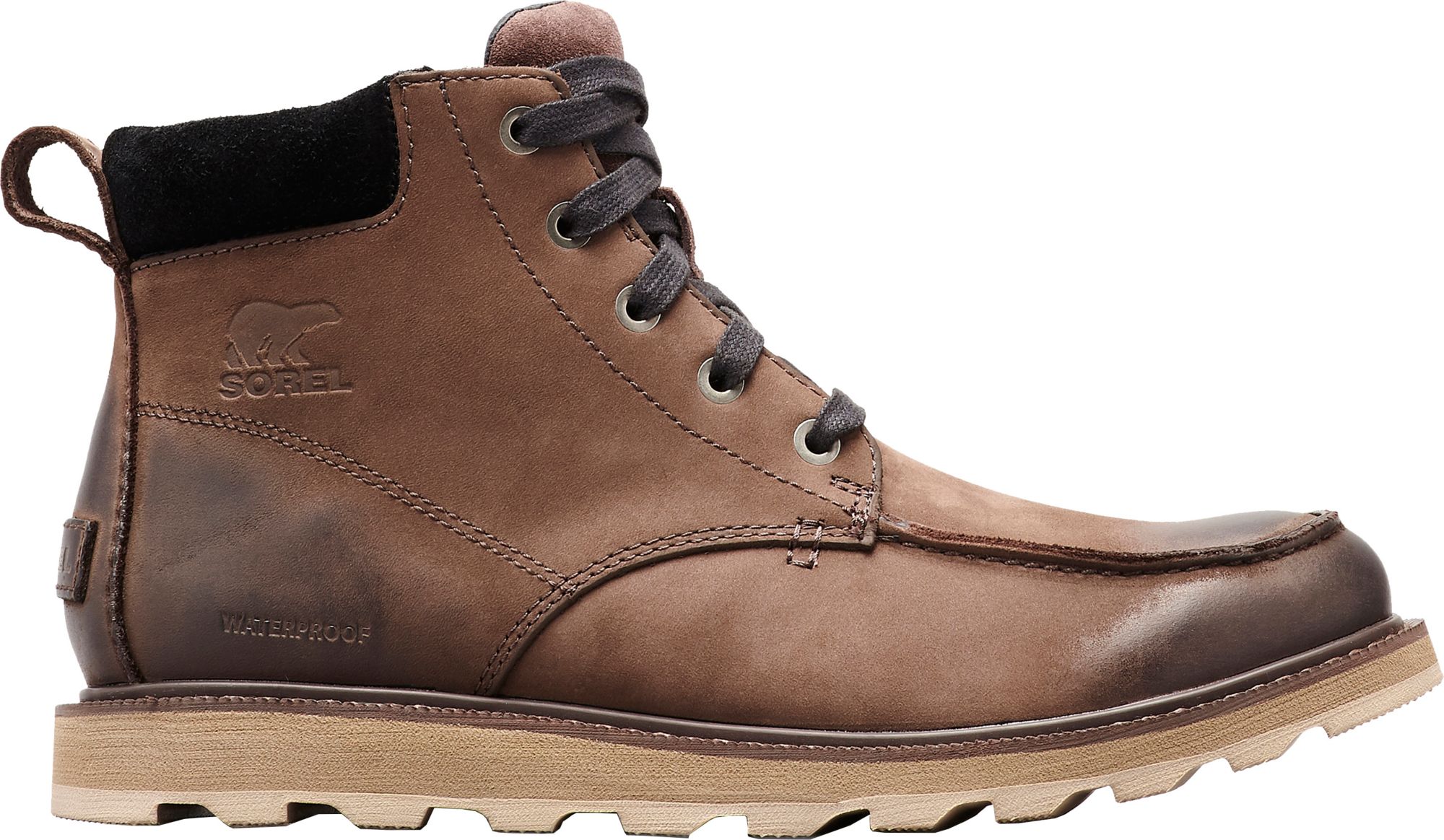 men's casual moc toe boots