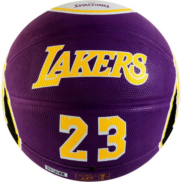 Spalding Los Angeles Lakers LeBron James Purple Full-Sized ...