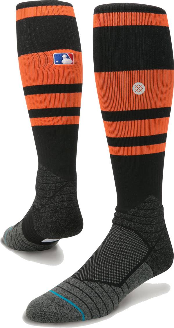 Stance MLB Diamond Pro On-Field Striped Black Sock