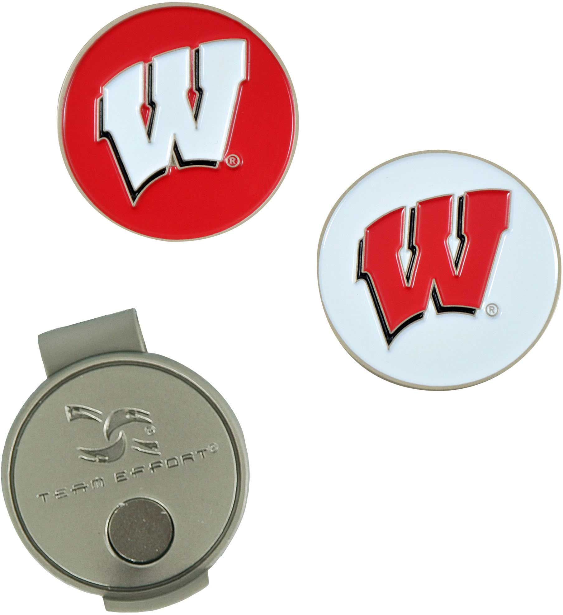 Team Effort Wisconsin Badgers Hat Clip and Ball Markers Set