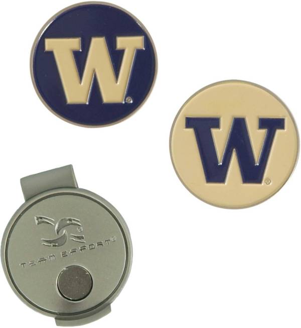 Team Effort Washington Huskies Hat Clip and Ball Markers Set product image