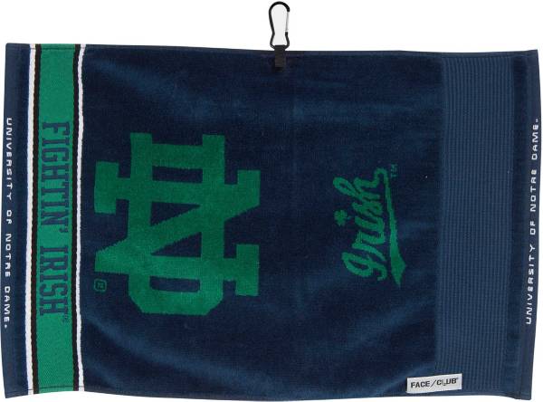 Team Effort Notre Dame Fighting Irish Face/Club Jacquard Golf Towel product image