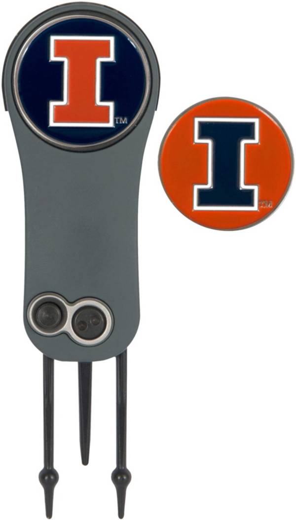 Team Effort Illinois Fighting Illini Switchblade Divot Tool and Ball Marker Set