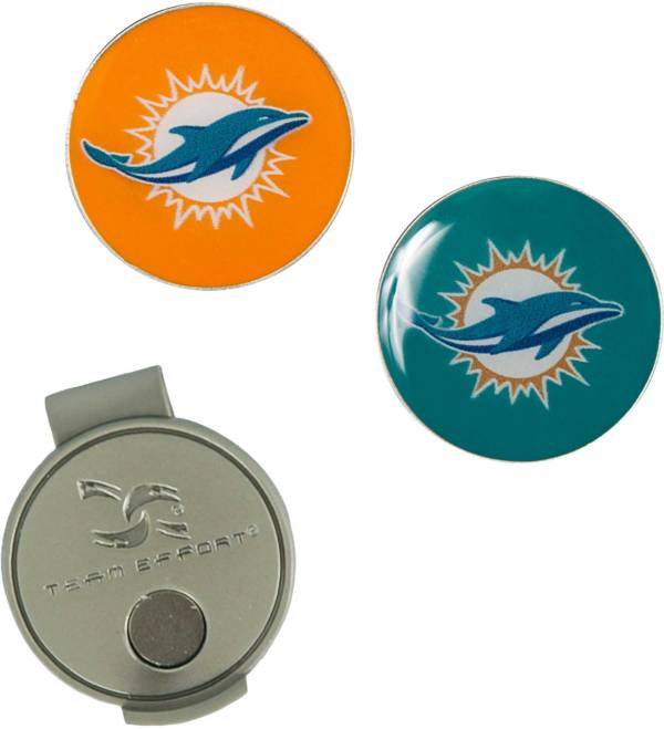 Team Effort Miami Dolphins Hat Clip and Ball Markers Set