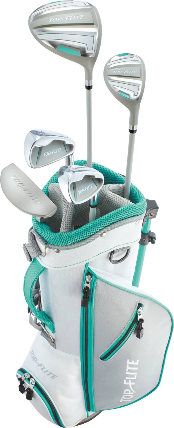 Top Flite 2019 Kids' 9-Piece Complete Set Height 53 and Above-Grey/Blue-Right Hand
