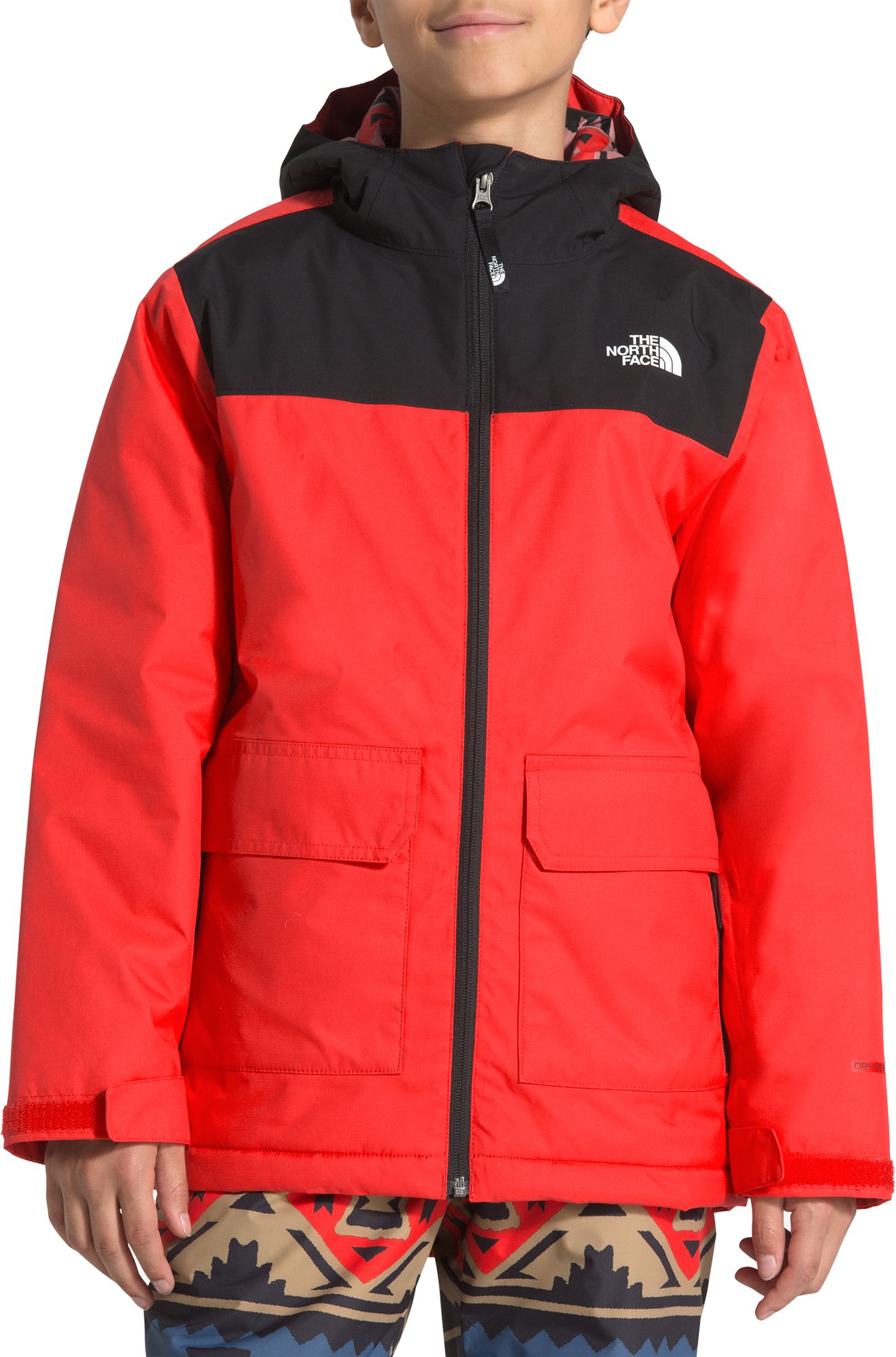 boys red north face coat