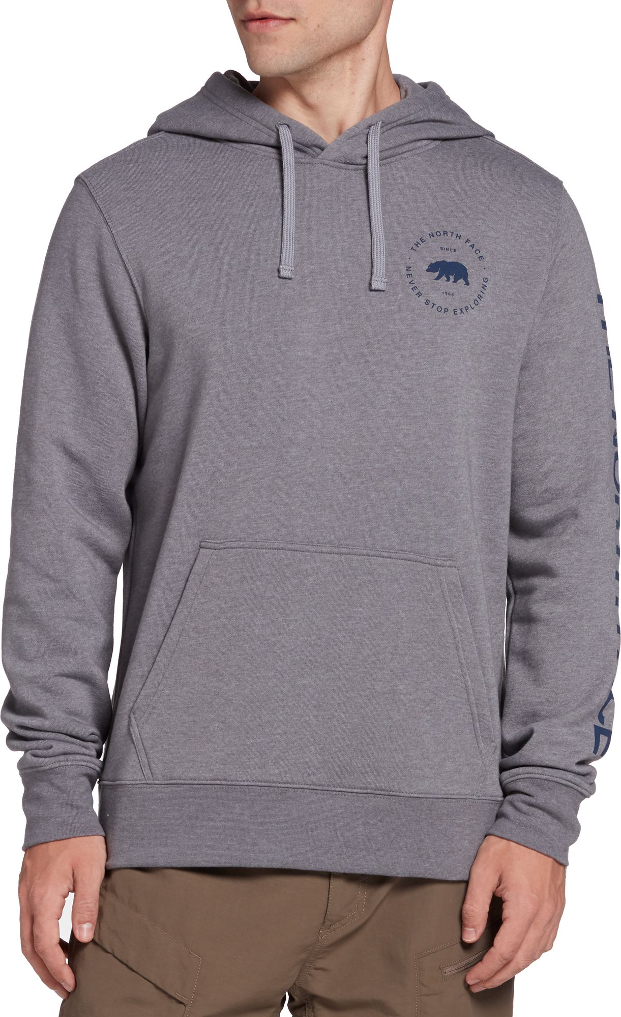 north face hoodie gray