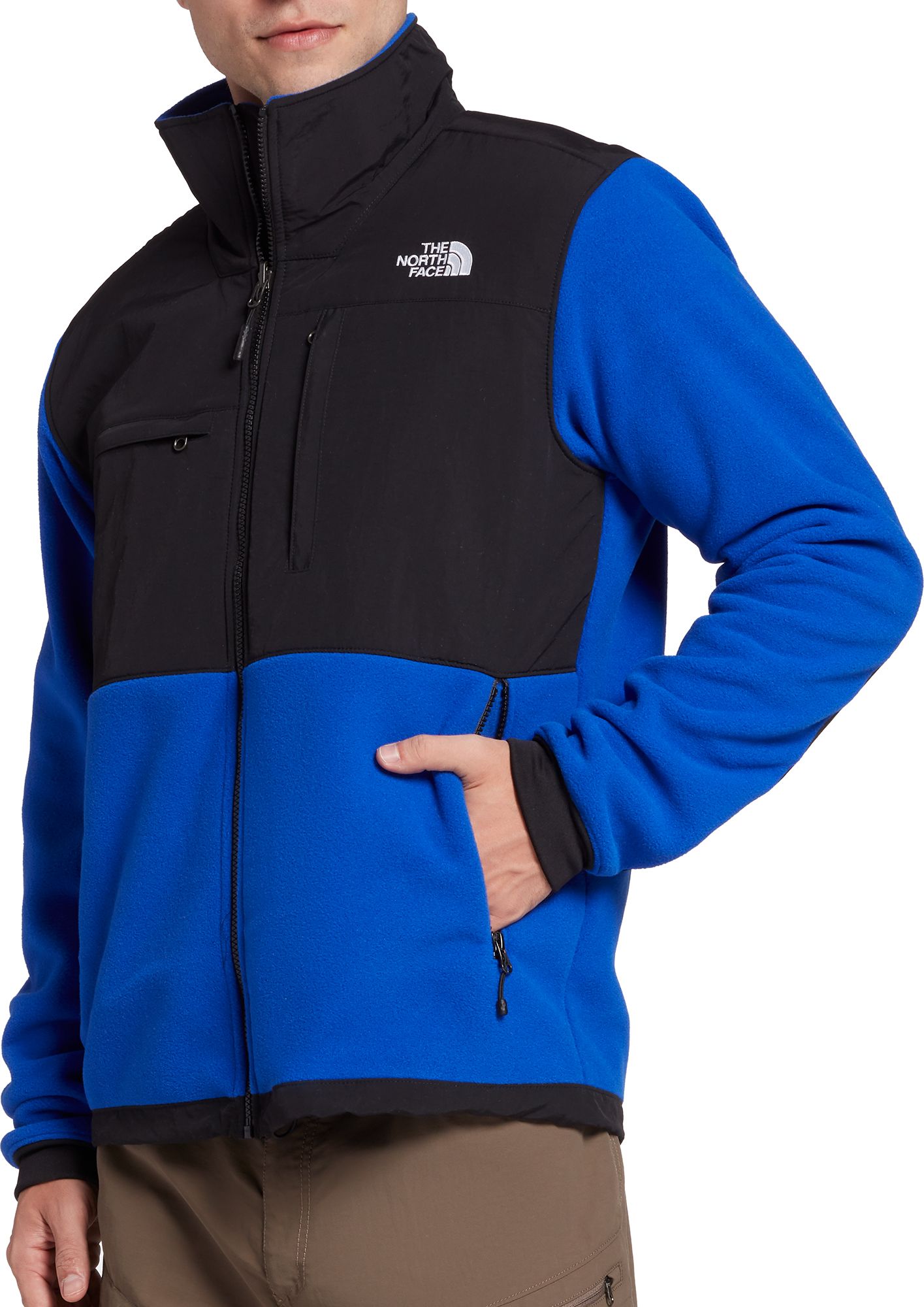 mens north face fleece jacket with hood