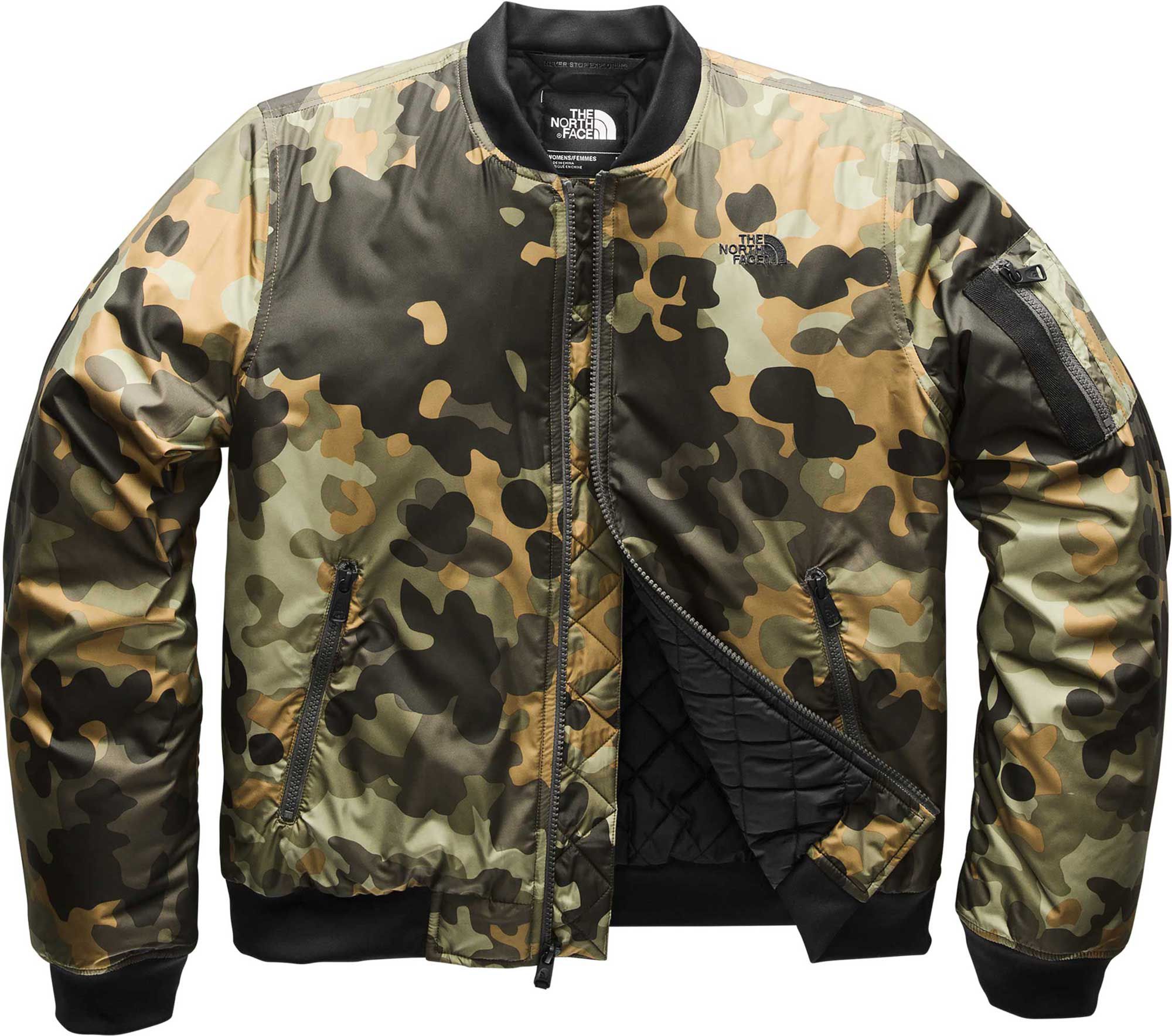 north face camo jacket