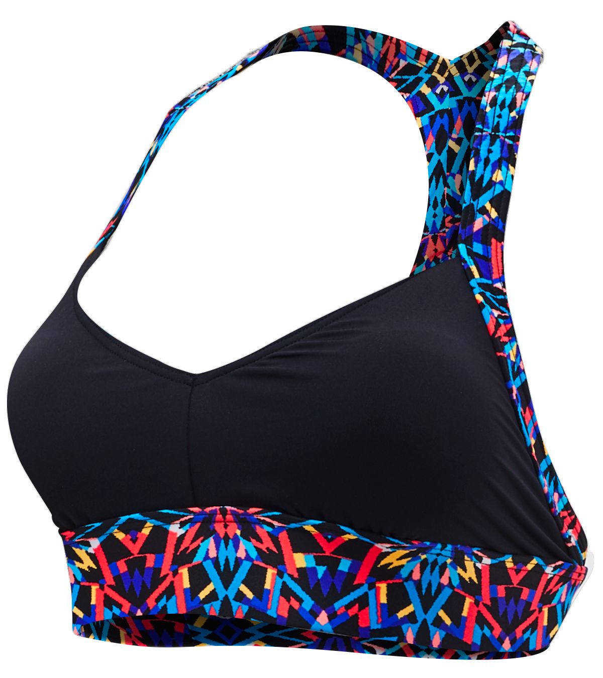 black racerback swim top