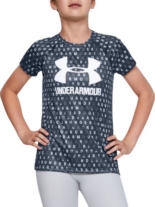 Under Armour Girls' Big Logo Novelty T-Shirt