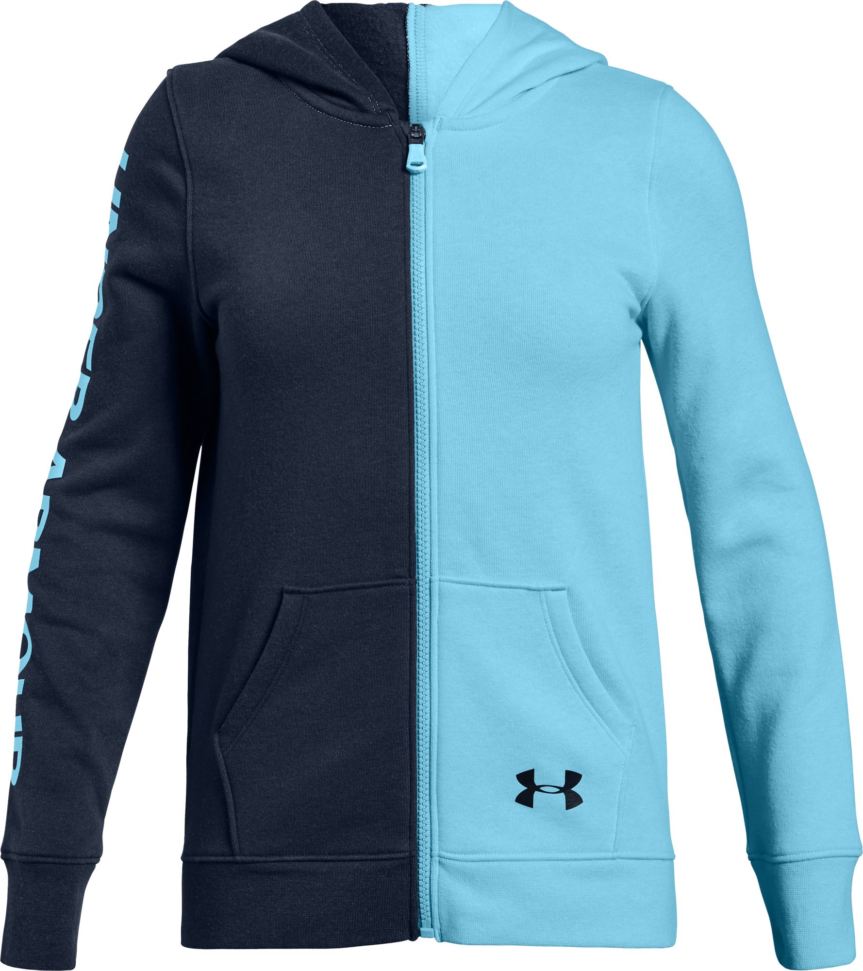 girls under armour zip up hoodie