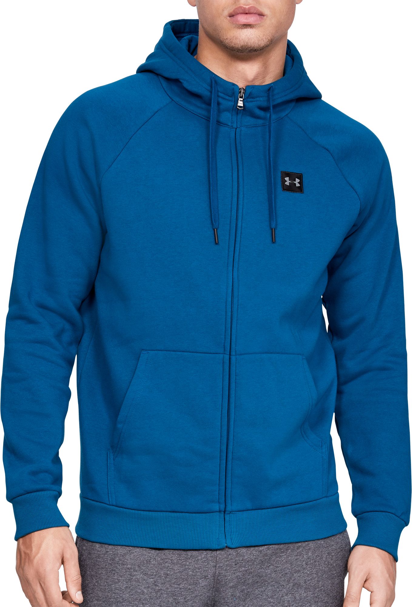 under armour men's rival fleece fitted full zip hoodie