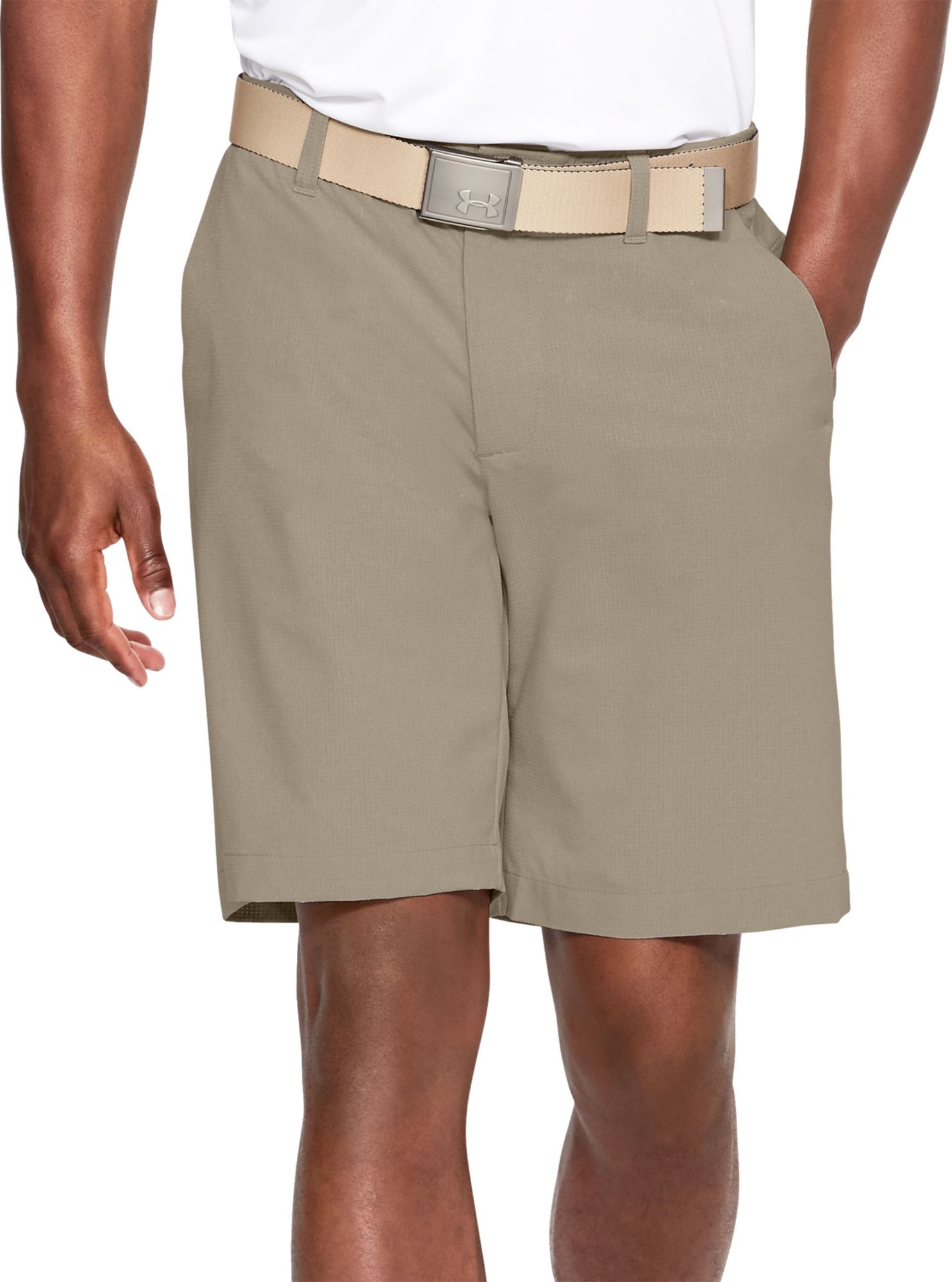 under armour khaki golf shorts