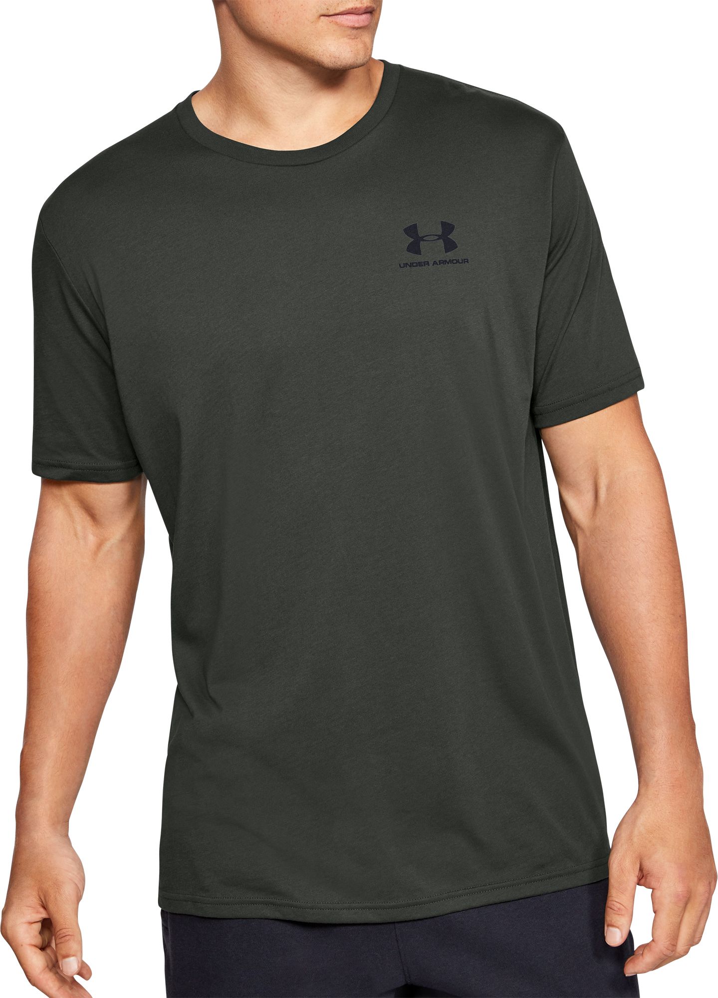 under armour logo on left chest