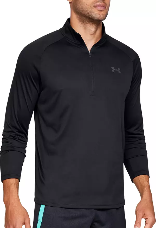 Under Armour Fishing Long Sleeve 1/4 Zip Loose Fit Shirt Size XL Heat Gear  Black
