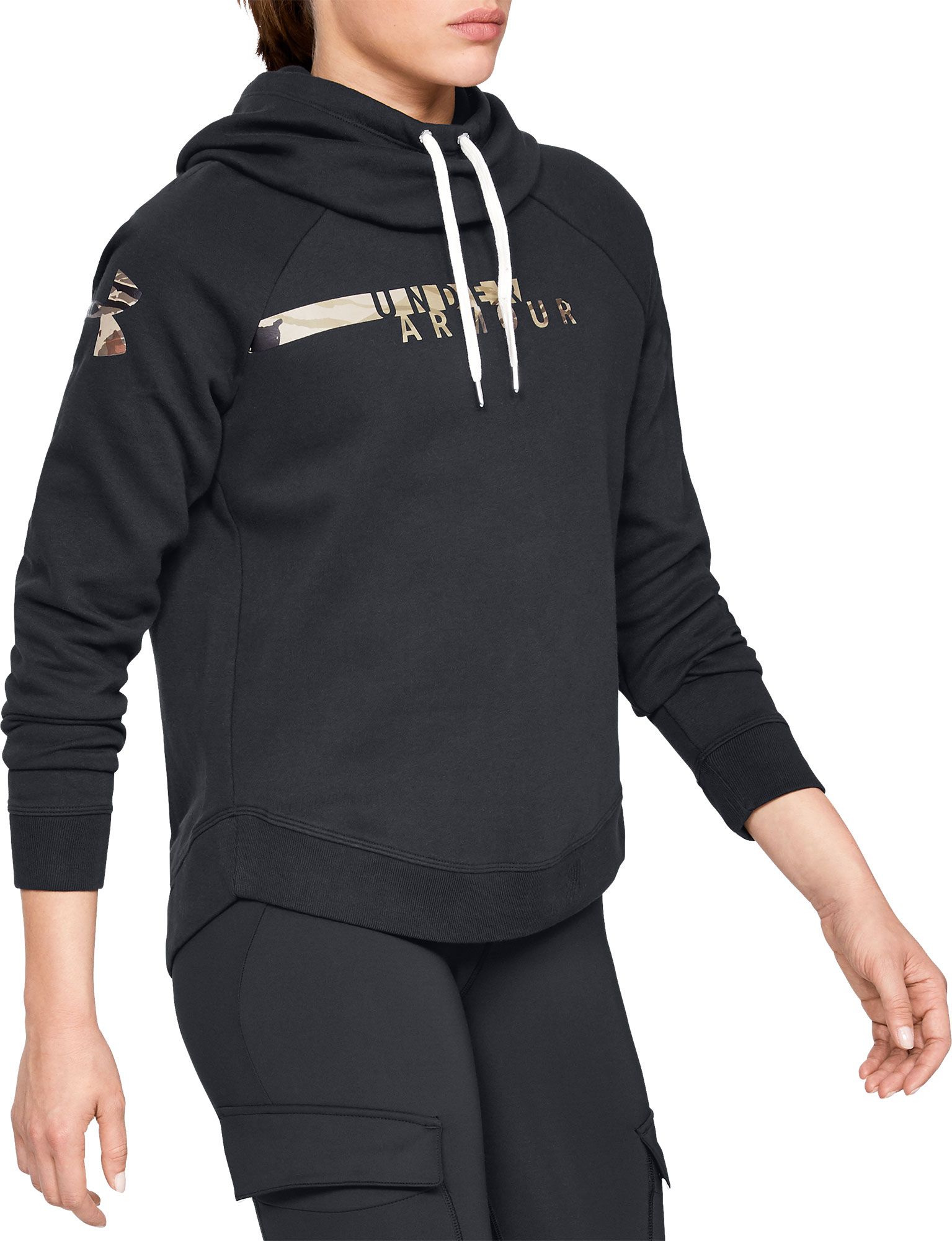 black and camo under armour hoodie