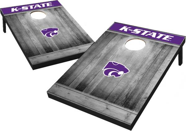 Wild Sports Kansas State Wildcats NCAA Grey Wood Tailgate Toss