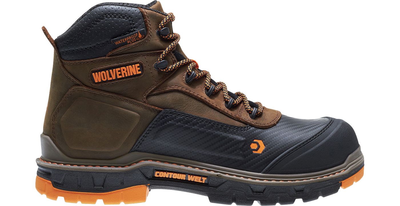 Wolverine Men s Overpass CarbonMAX 6 Waterproof Composite Toe Work Boots Dick s Sporting Goods