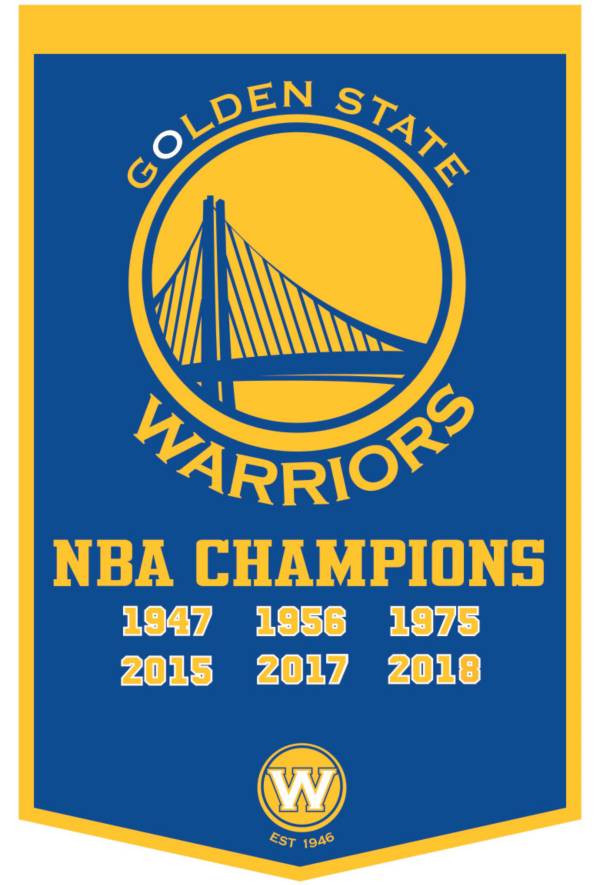 Winning Streak Sports 2018 NBA Champions Golden State Warriors Dynasty Banner