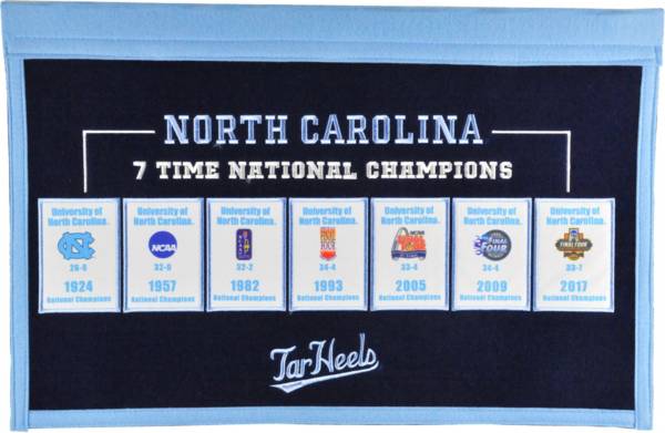 Winning Streak Sports North Carolina Tar Heels Repeat Rafter Banner