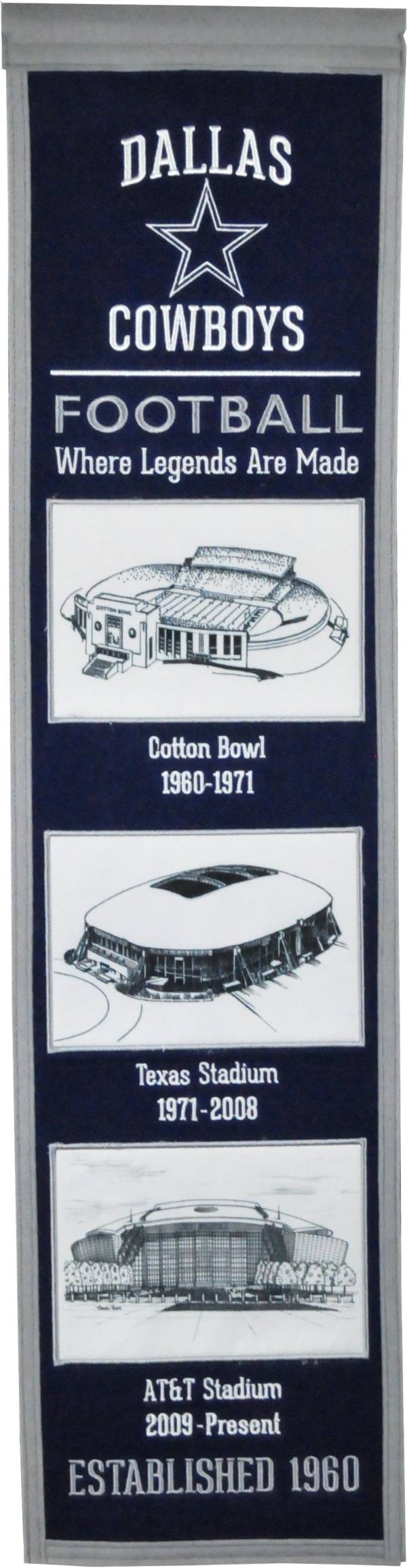 Winning Streak Sports Dallas Cowboys Stadium Evolution Banner