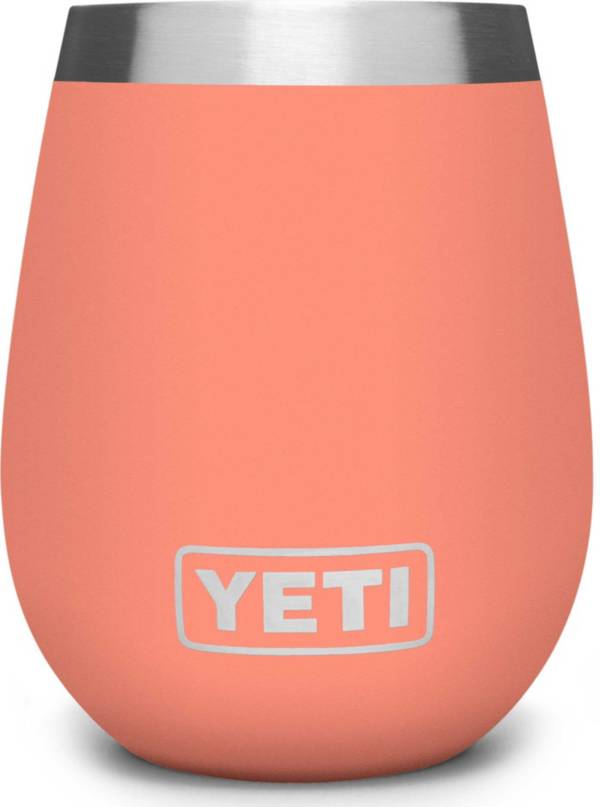 YETI 10 oz. Rambler Wine Tumbler in coral