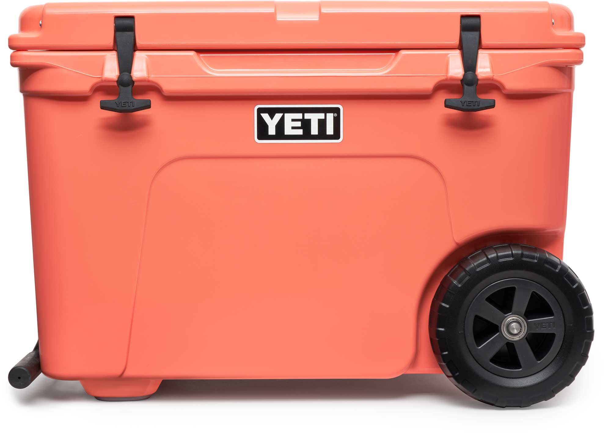 green and orange yeti cooler