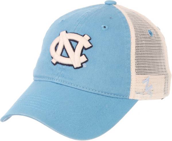 Zephyr Men's North Carolina Tar Heels Carolina Blue/Cream Trucker Logo Snapback Hat product image