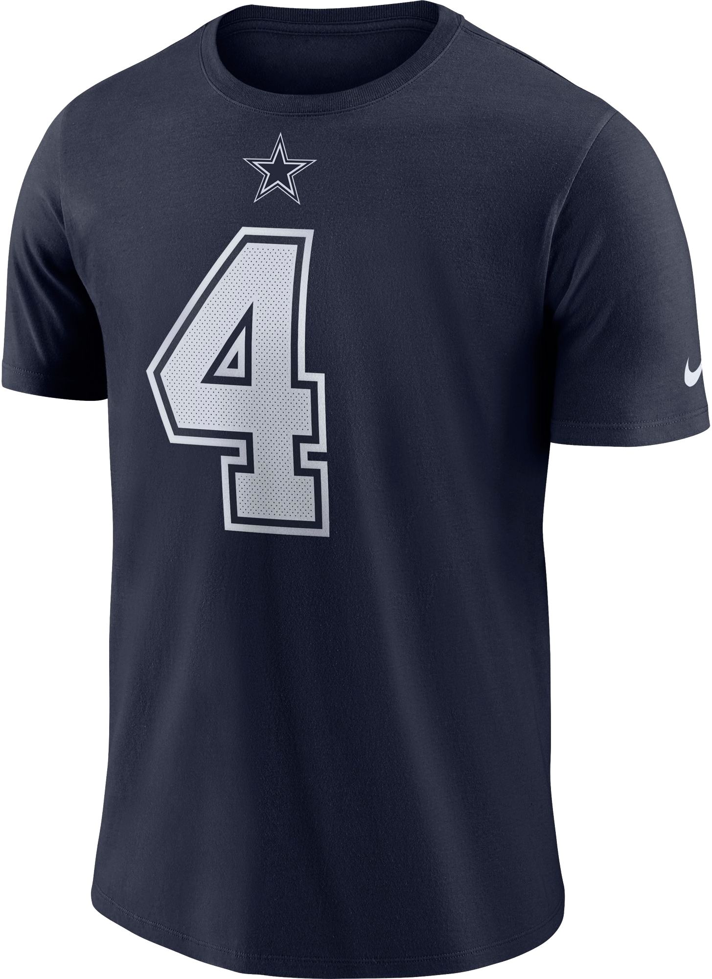 Nike Men's Dallas Cowboys Dak Prescott #4 Logo Navy T-Shirt product image