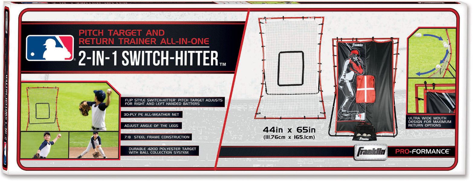 Franklin MLB 65” 2-in-1 Switch-Hitter Flyback Return Trainer