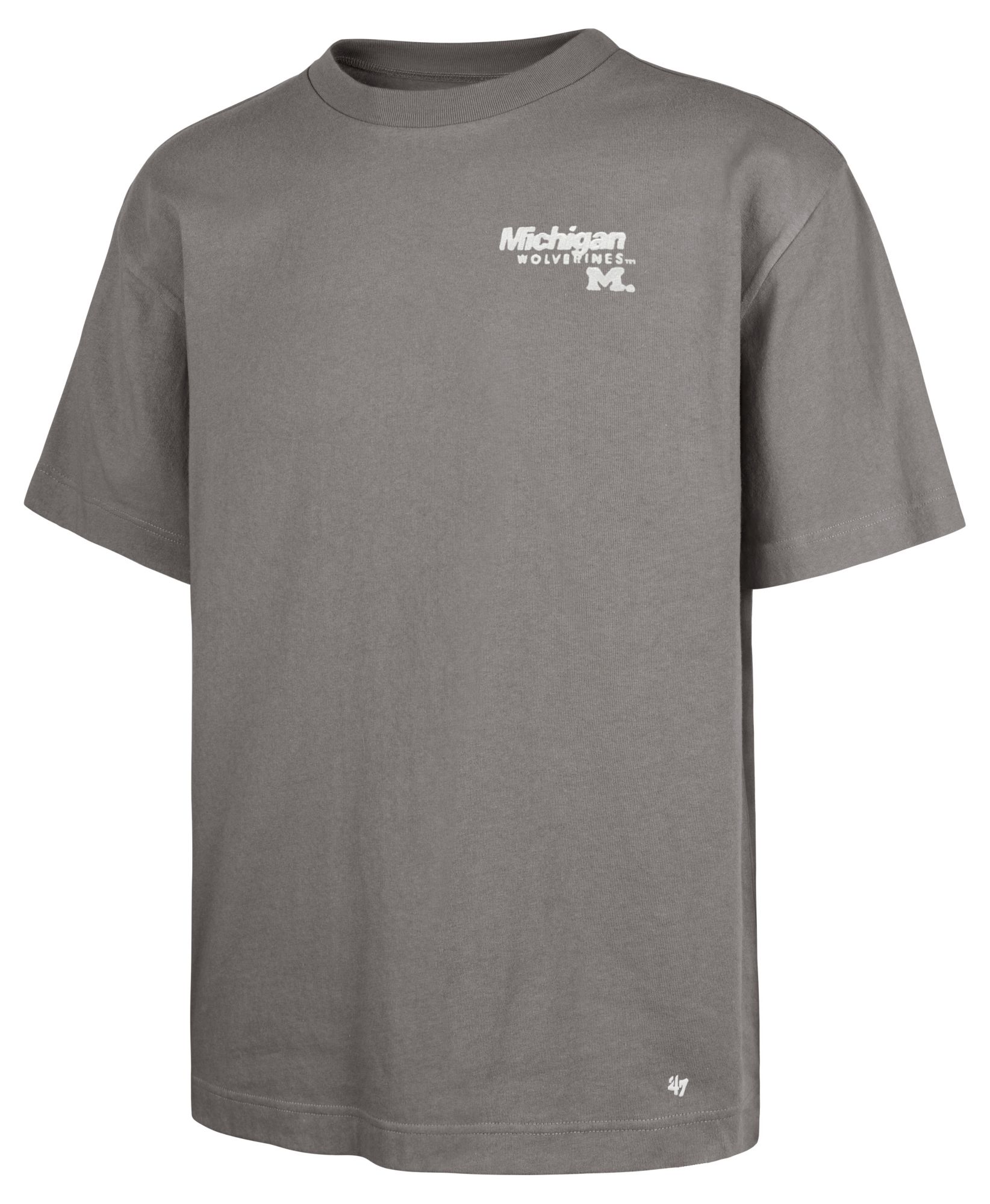 '47 Men's Michigan Wolverines Wolf Grey Lateral Foundation Short Sleeve T-Shirt product image