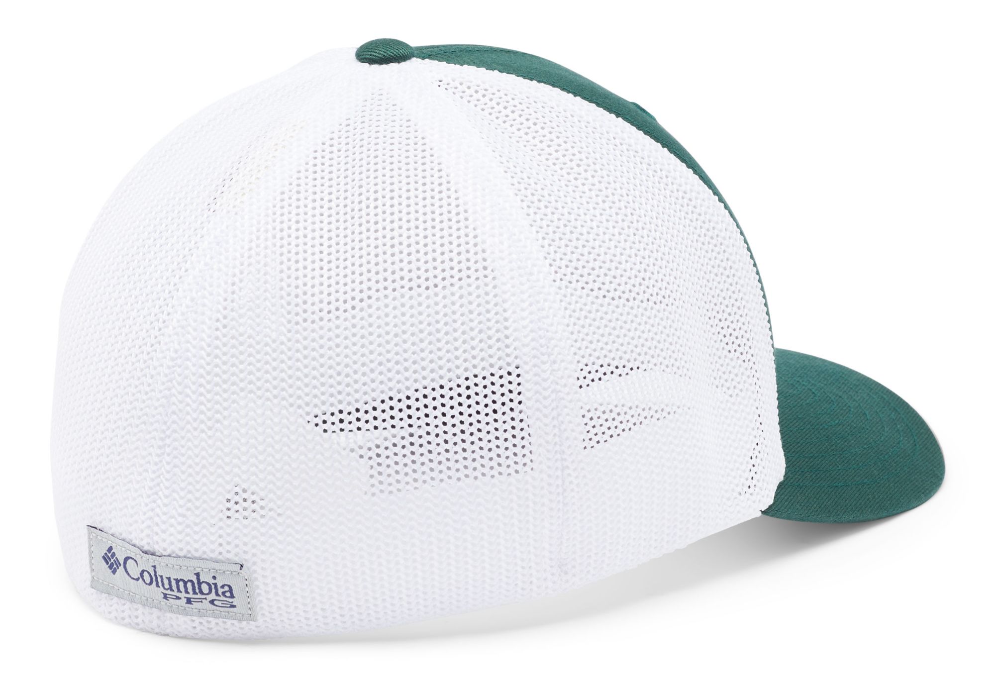Columbia Men's Michigan State Spartans Green PFG Fish Flag Mesh Fitted Hat product image
