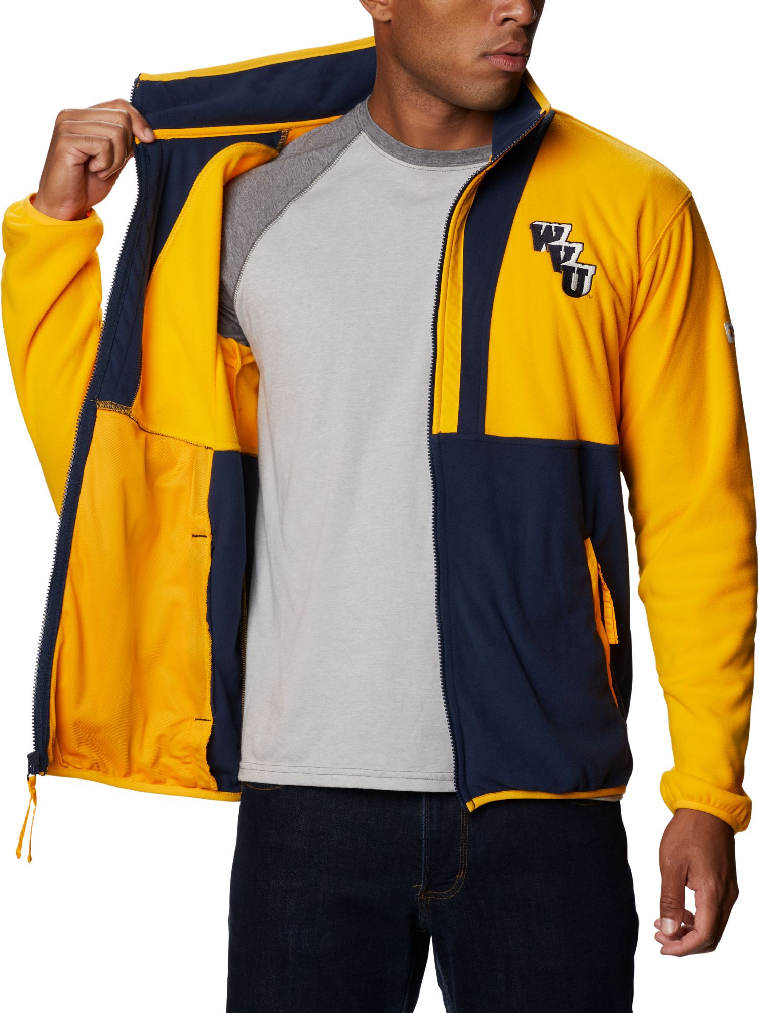 Columbia Men's West Virginia Mountaineers Gold Back Bowl Full-Zip Fleece Jacket product image
