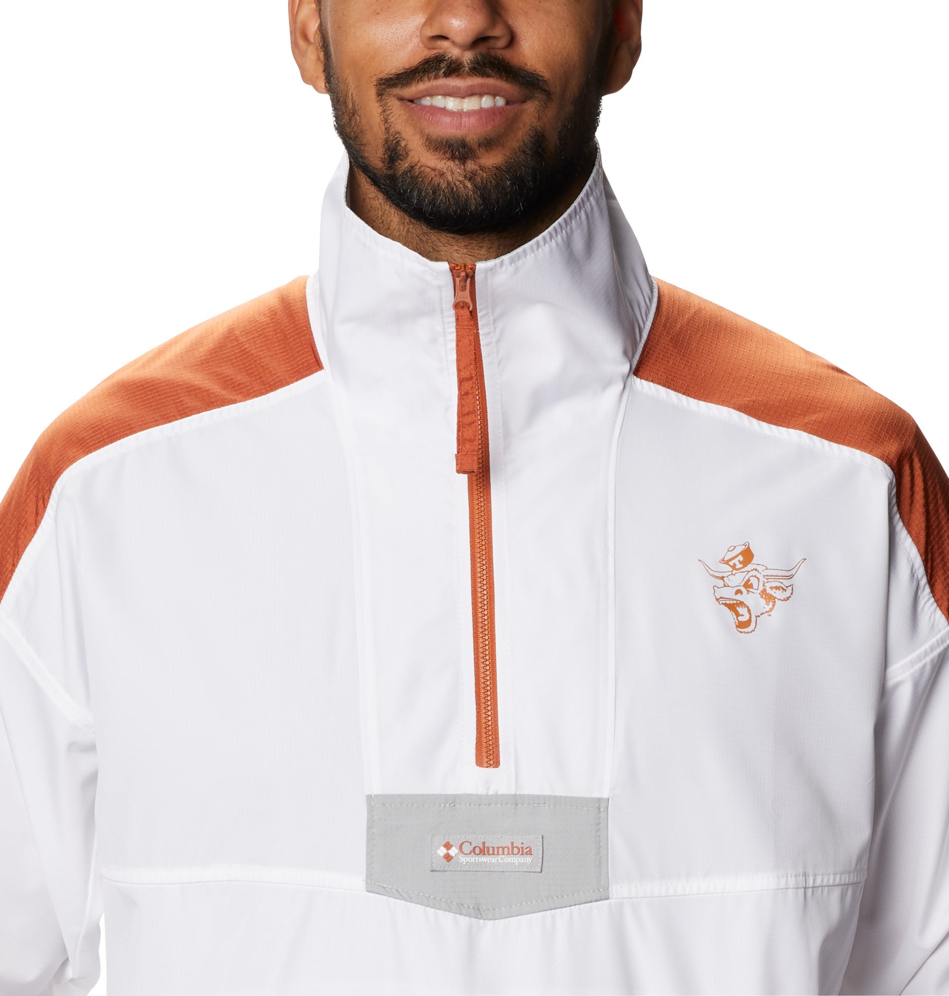 Columbia Men's Texas Longhorns Santa Ana Quarter-Zip Anorak Grey Jacket product image