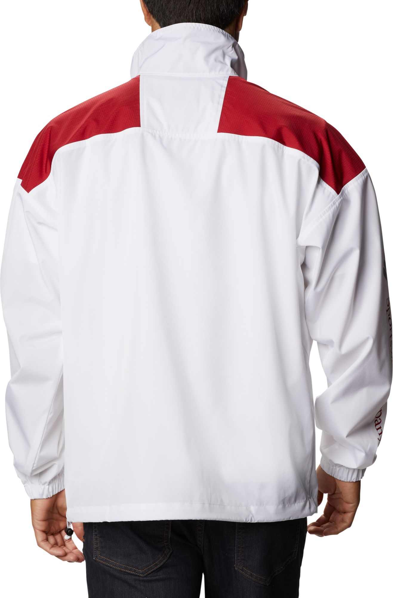 Columbia Men's Alabama Crimson Tide Santa Ana Quarter-Zip Anorak White Jacket product image