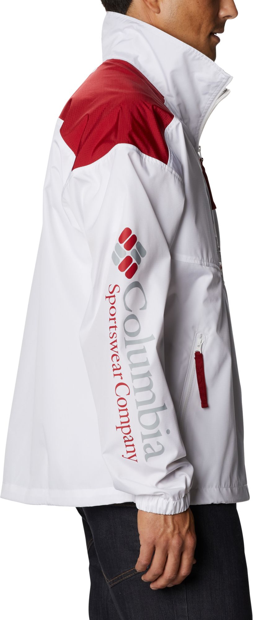 Columbia Men's Alabama Crimson Tide Santa Ana Quarter-Zip Anorak White Jacket product image