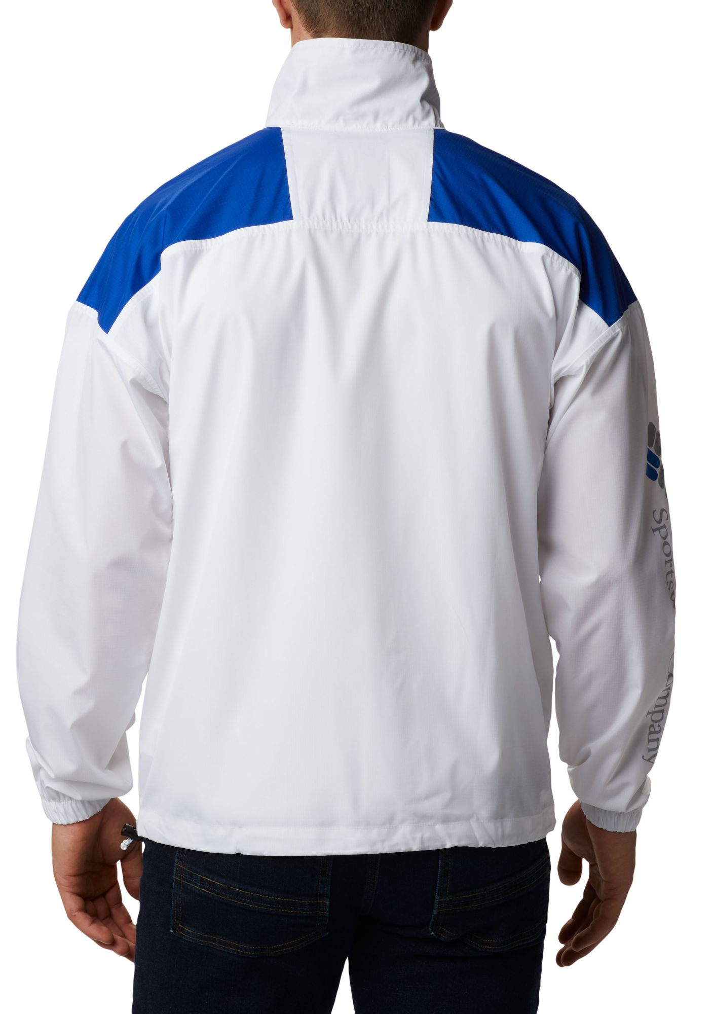 Columbia Men's Kentucky Wildcats Santa Ana Quarter-Zip Anorak White Jacket product image